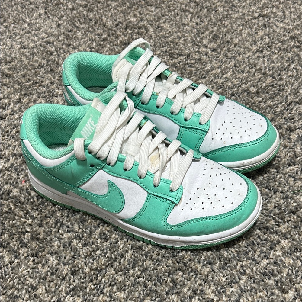 Nike Mint Green and White Athletic Shoes